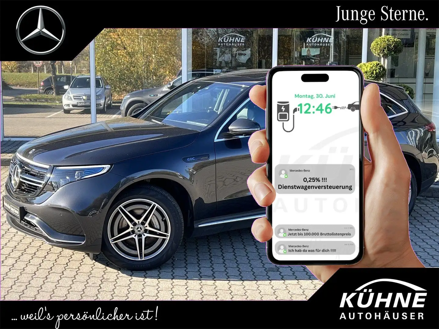 Mercedes-Benz EQC 400 400 4M AMG+Distro+SHD+360+Sound+Fahrassisten Grau - 1