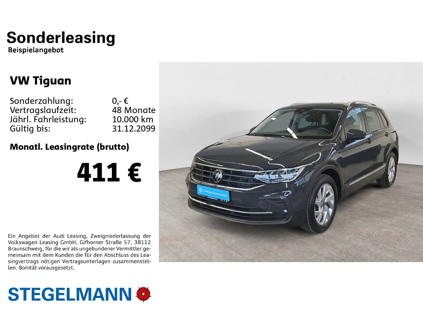 Volkswagen Tiguan 2.0 TDI Active *LED*AHK*Navi*Kamera* Grau - 2