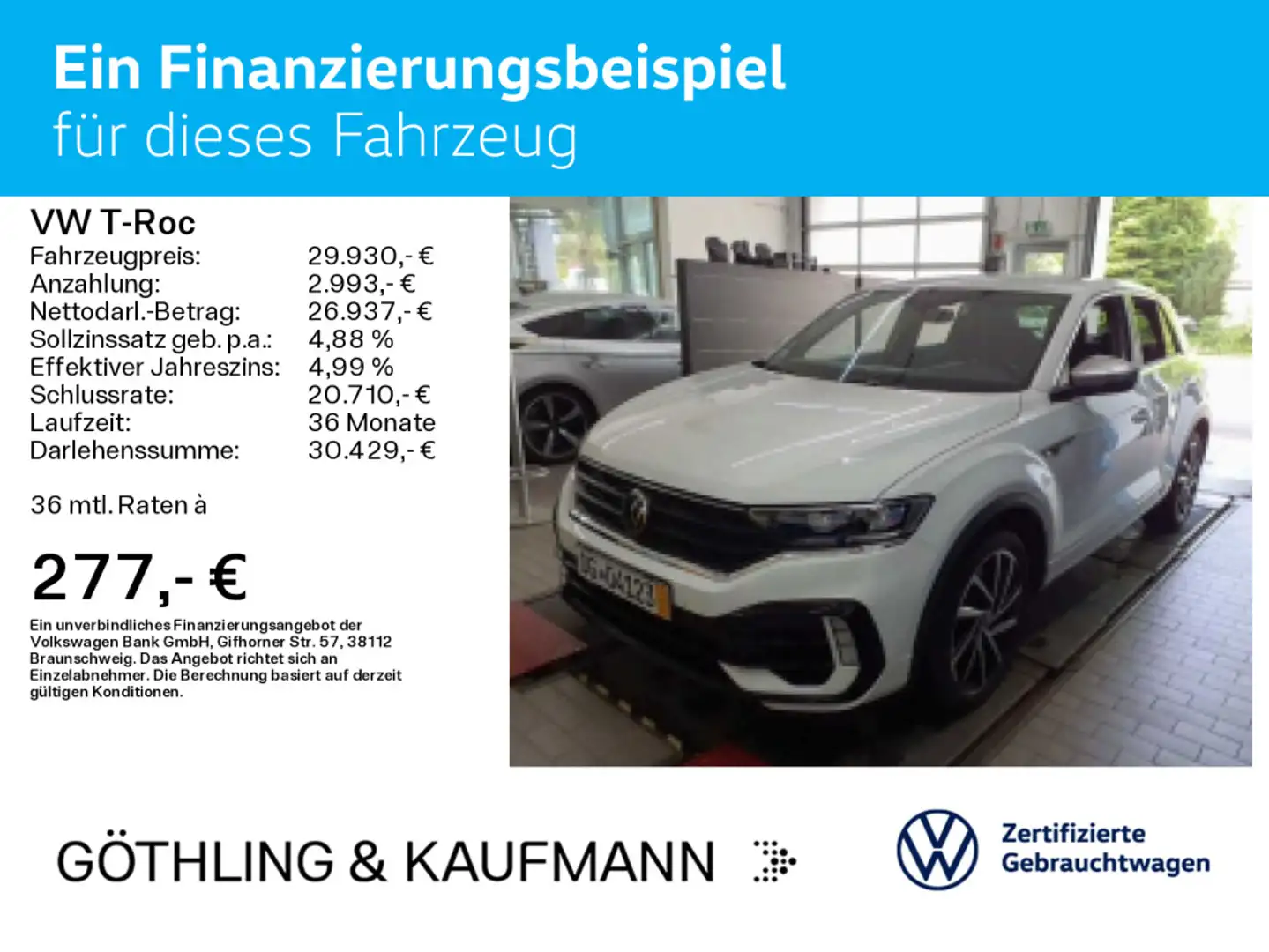 Volkswagen T-Roc T-ROC R 2.0 TSI DSG*LED*Navi*Kam*ACC*DAB+* Wit - 2