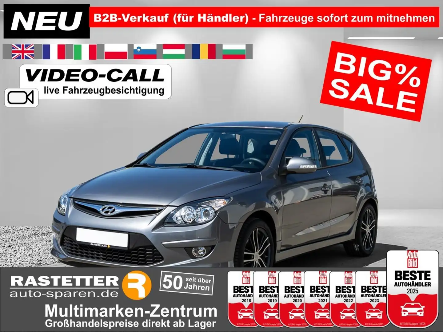 Hyundai i30 1.4 Classic Sitzhzg+PDC+Klimaaut+Temp+LMF+Nebel+US Grijs - 1
