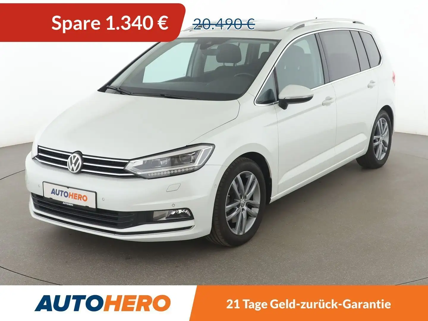 Volkswagen Touran 2.0 TDI Highline BMT Aut. *NAVI*LED*ACC*SHZ* Weiß - 1