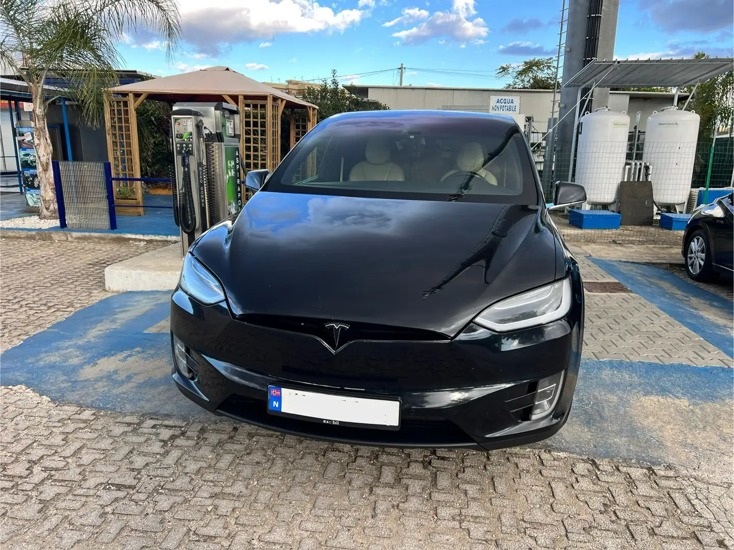 Tesla Model X X90D,gratis supercharger,nuova batteria, mcu2,7p Schwarz - 1