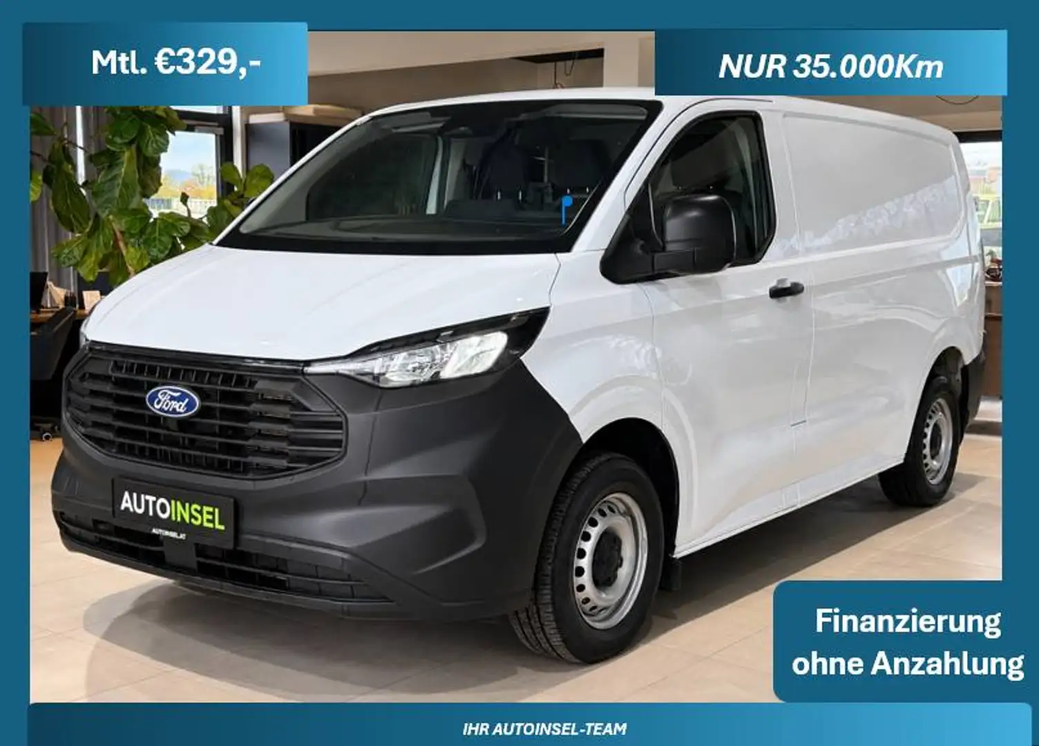 Ford Transit Custom Elektrische-Speiegel+Tempomat+Spurhalteassistent+Voll-Digitales-Cockpit+CarPlay+1.Besitz Weiß - 1