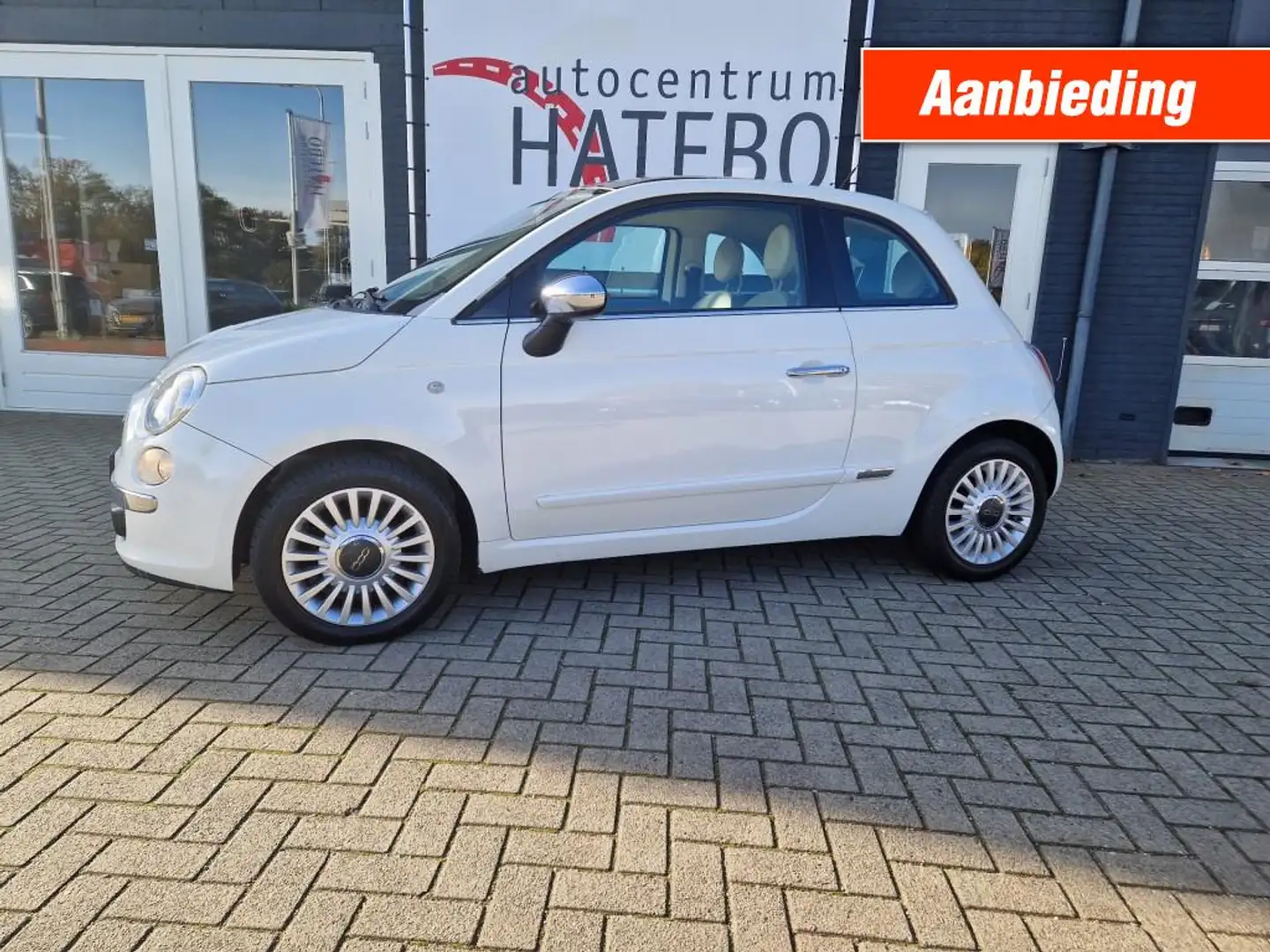 Fiat 500 1.2 LOUNGE Panorama  Airco LM 15  Zeer goed, klein Blanc - 1