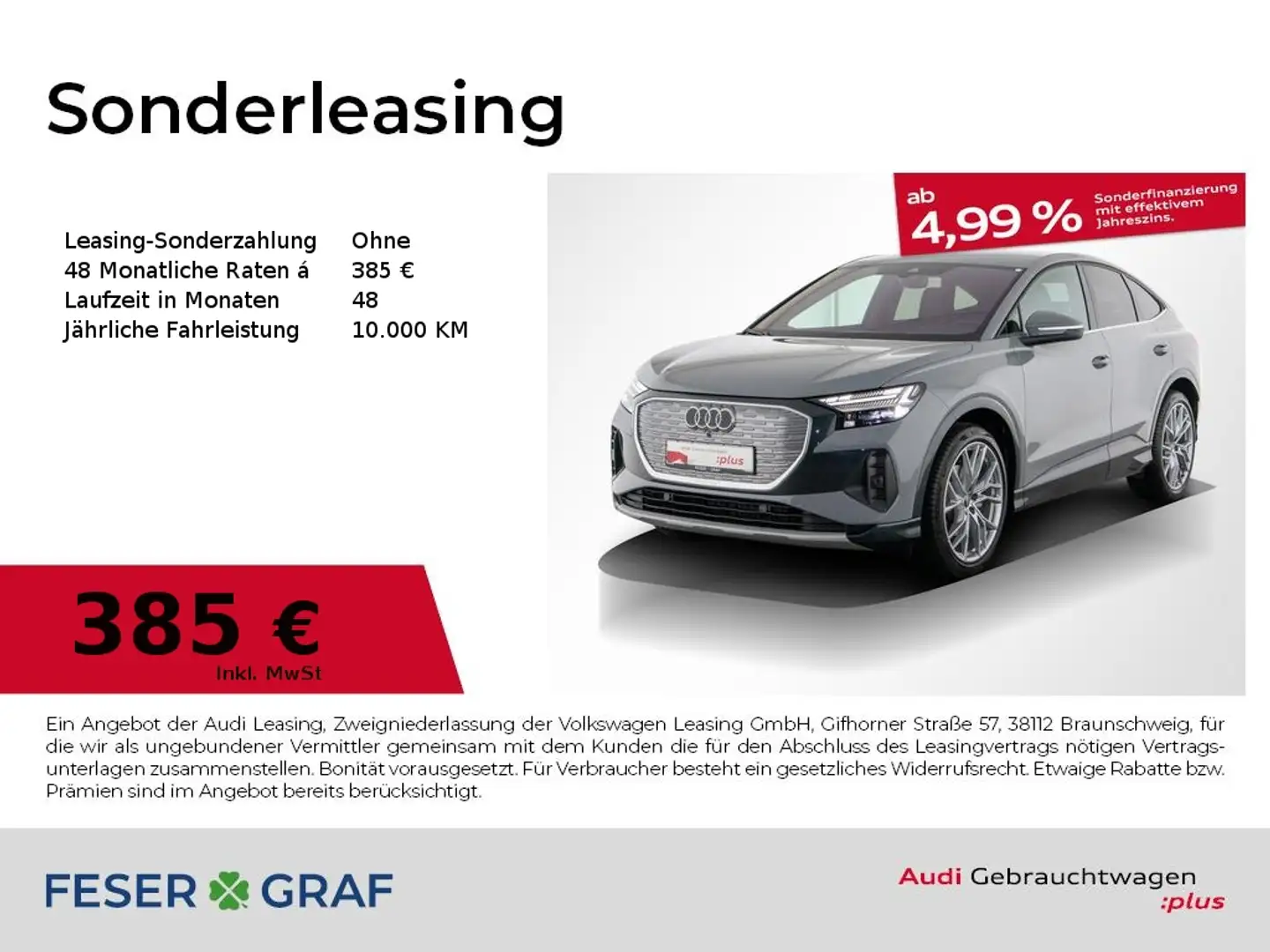 Audi Q4 e-tron Sportback 35 S line/AHK/Kamera Grau - 1