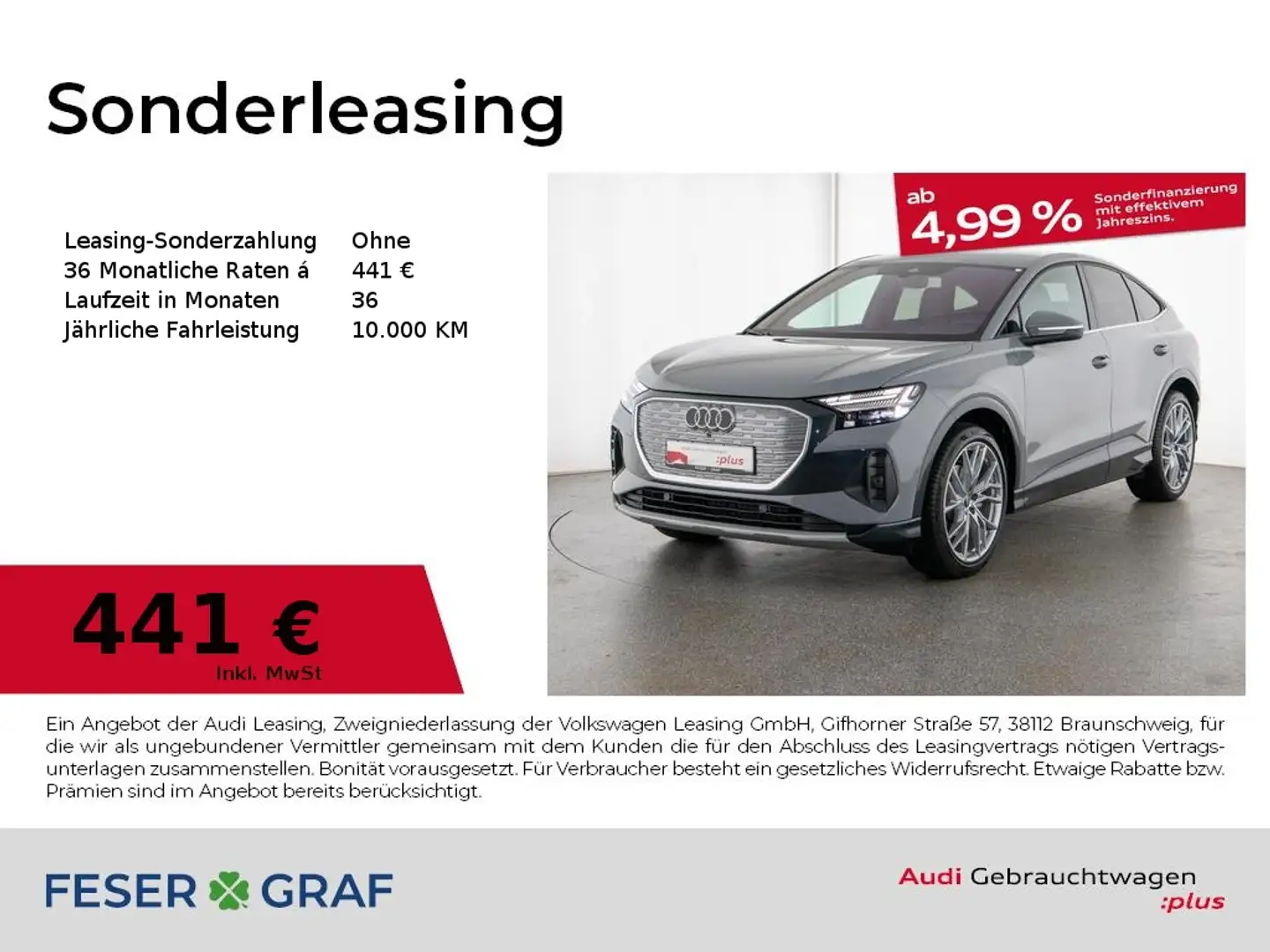 Audi Q4 e-tron Sportback e-tron 35 S line/AHK/Kamera Grau - 1