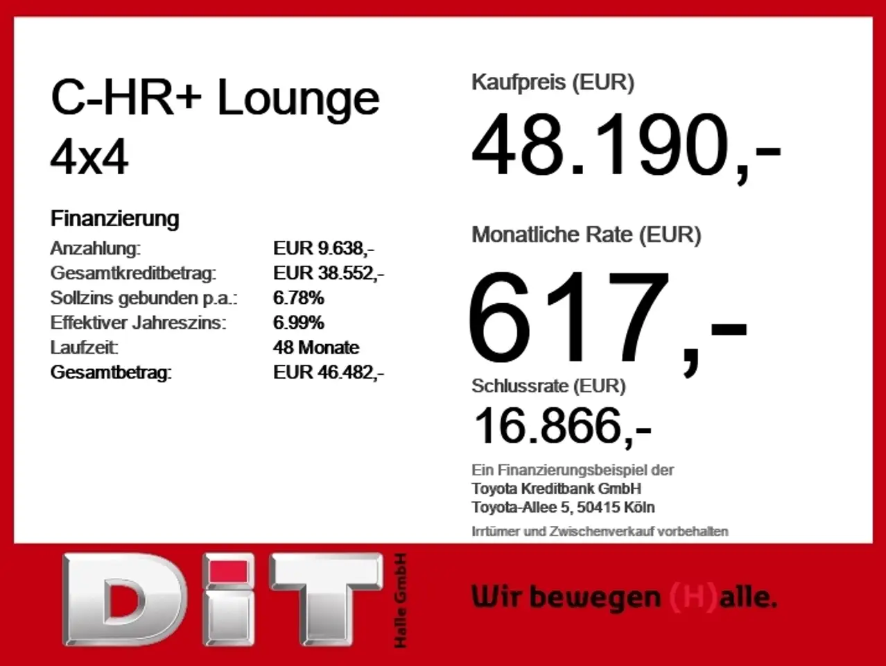 Toyota C-HR + Lounge 4x4 Navi Sitzhzg Kamera Tempomat 3