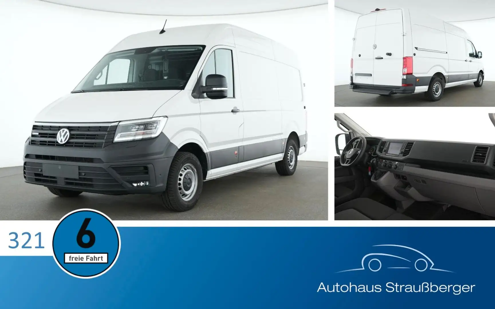 Volkswagen Crafter e-Crafter Kasten mittellang Hochdach DAB+ Tempo Weiß - 1