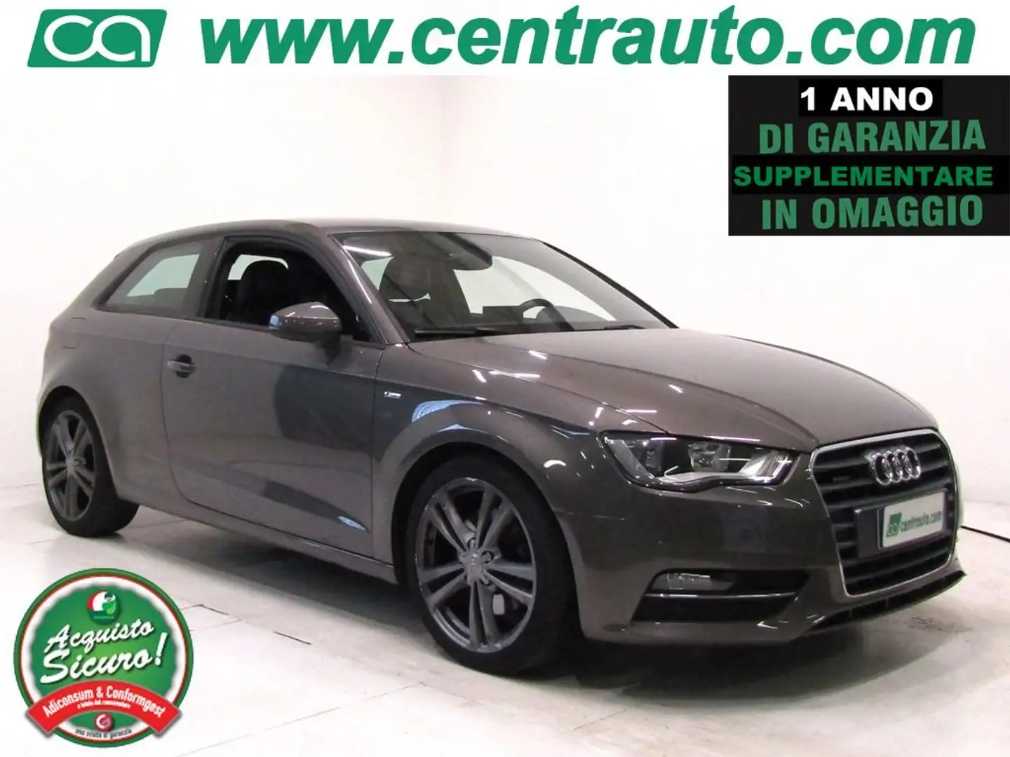 Audi A3 2.0 TDI quattro Manuale S line 3p Brun - 1