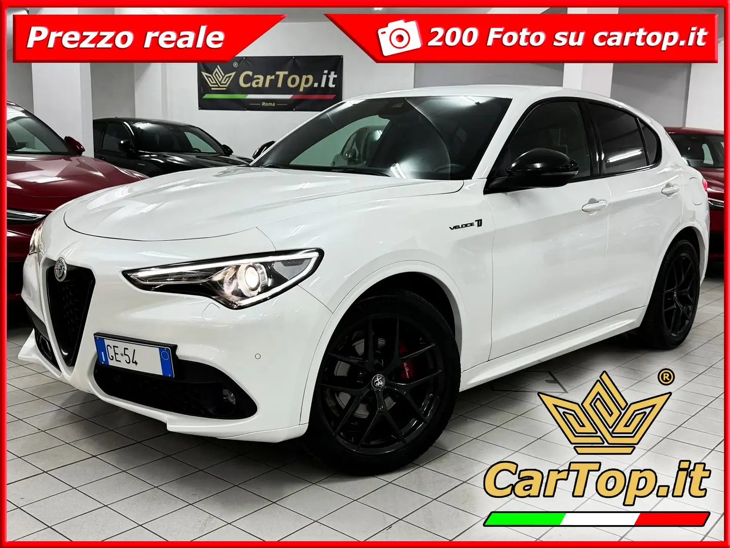 Alfa Romeo Stelvio 2.2 TD 210CV VELOCE Ti Q4 CARBONIO ALCANTARA PELLE Blanc - 1