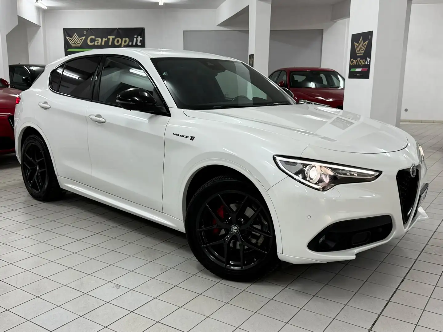 Alfa Romeo Stelvio 2.2 TD 210CV VELOCE Ti Q4 CARBONIO ALCANTARA PELLE Blanc - 2