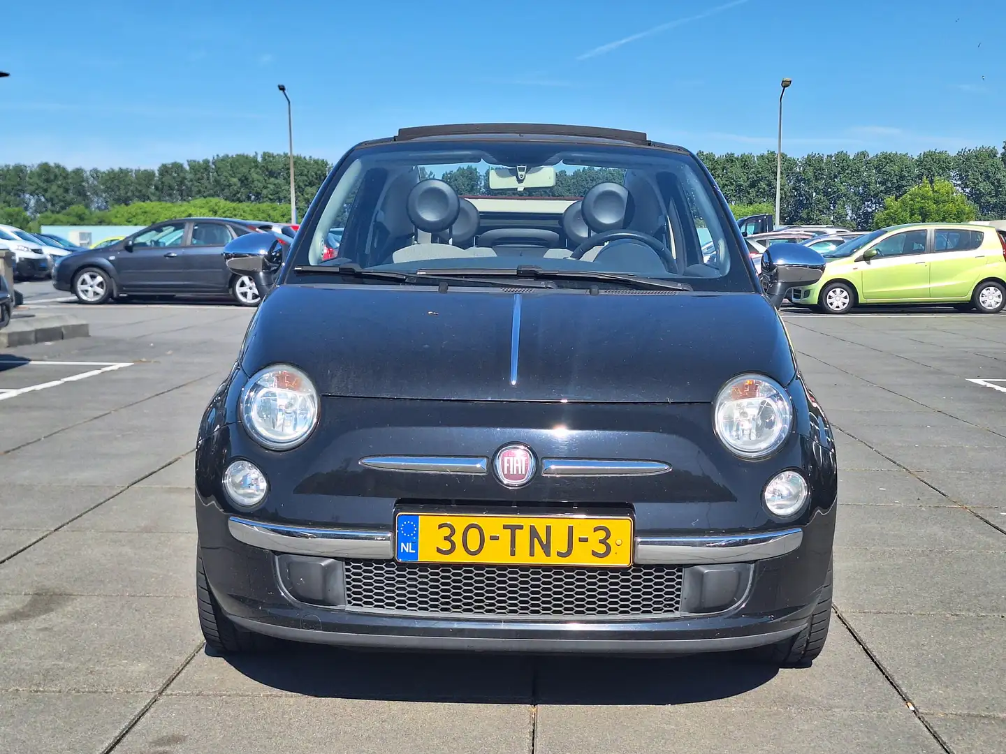 Fiat 500 €5849,-1.2 Lounge Cabrio Apk 2026 Airco Nap pas Zwart - 2