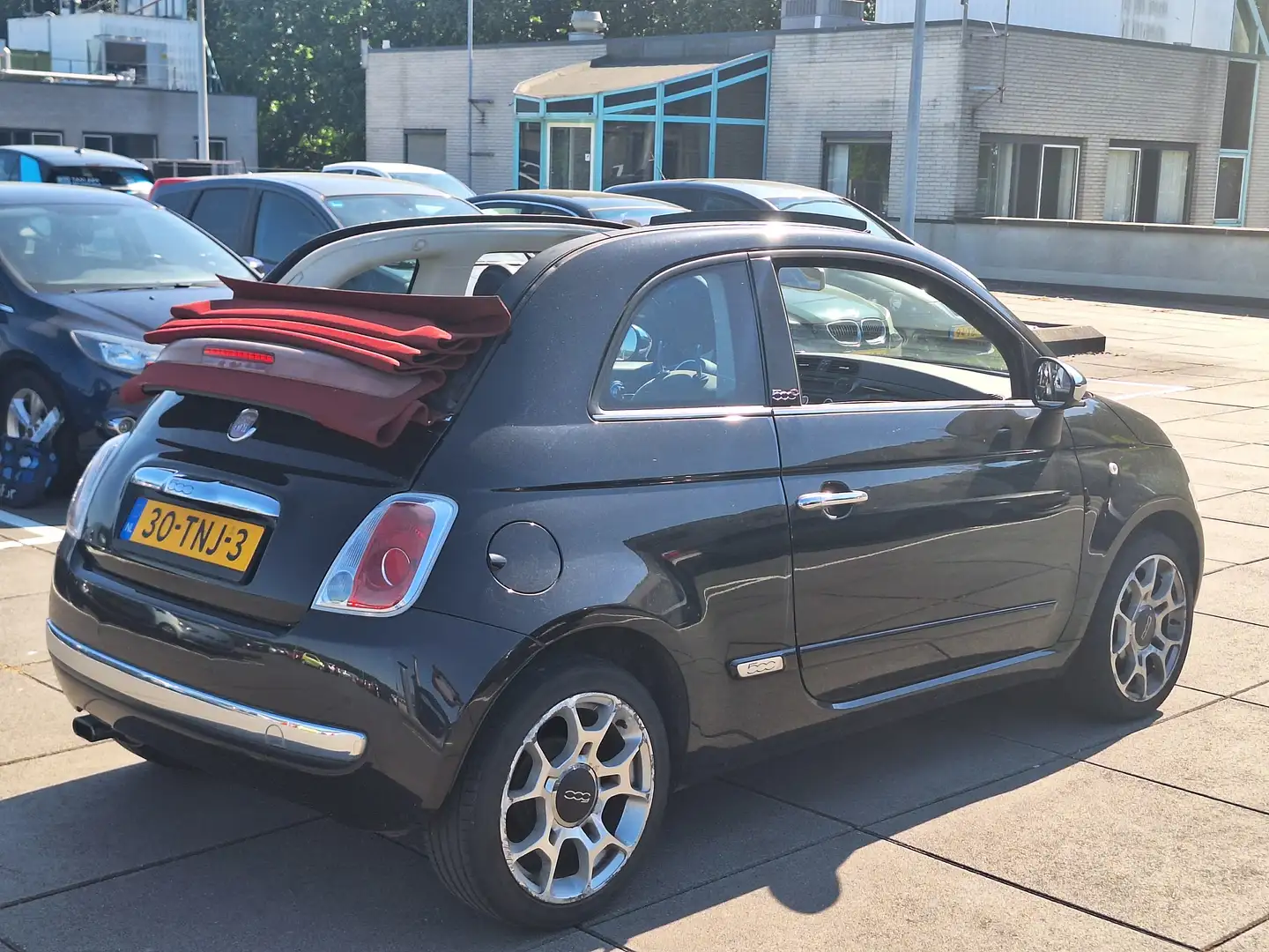 Fiat 500 €5850,-1.2 Lounge Cabrio Apk 2026 Airco Nap pas Zwart - 1