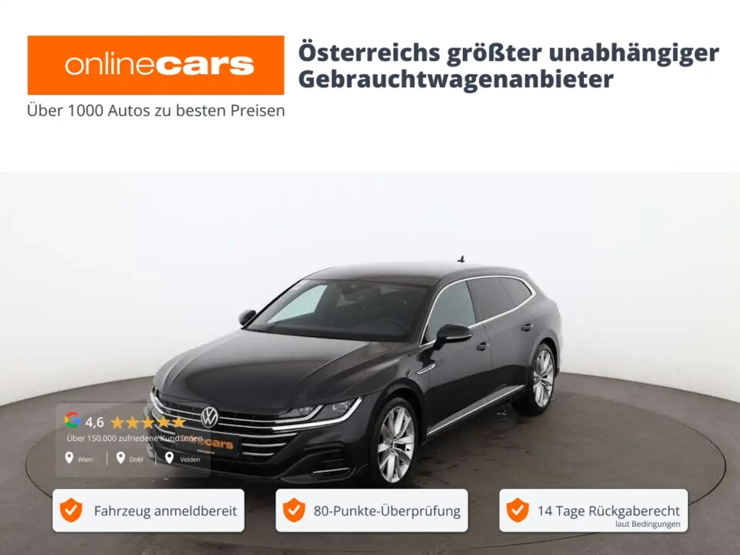 Volkswagen Arteon SB 2.0 TDI R-Line Aut LED AHK RADAR NAVI Grau - 1