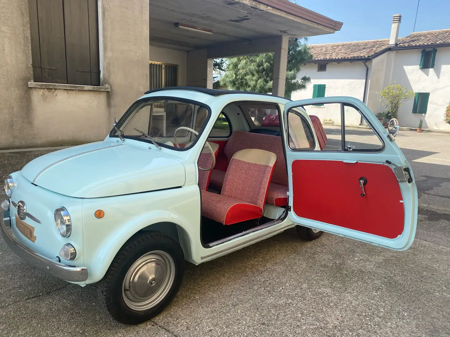 Fiat 500 D Cabrio Blauw - 1