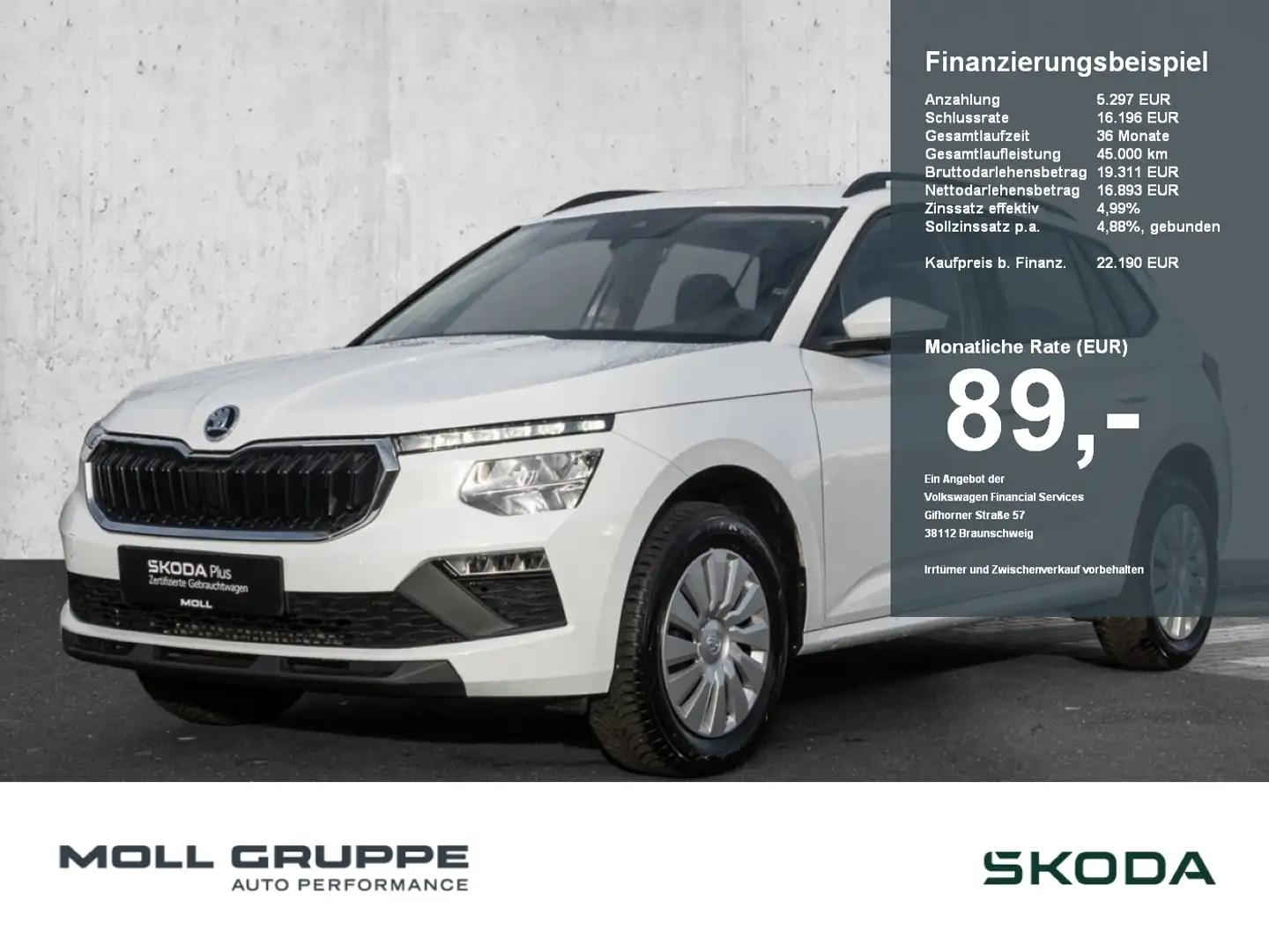 Skoda Kamiq 1.0 TSI DSG Essence Weiß - 1