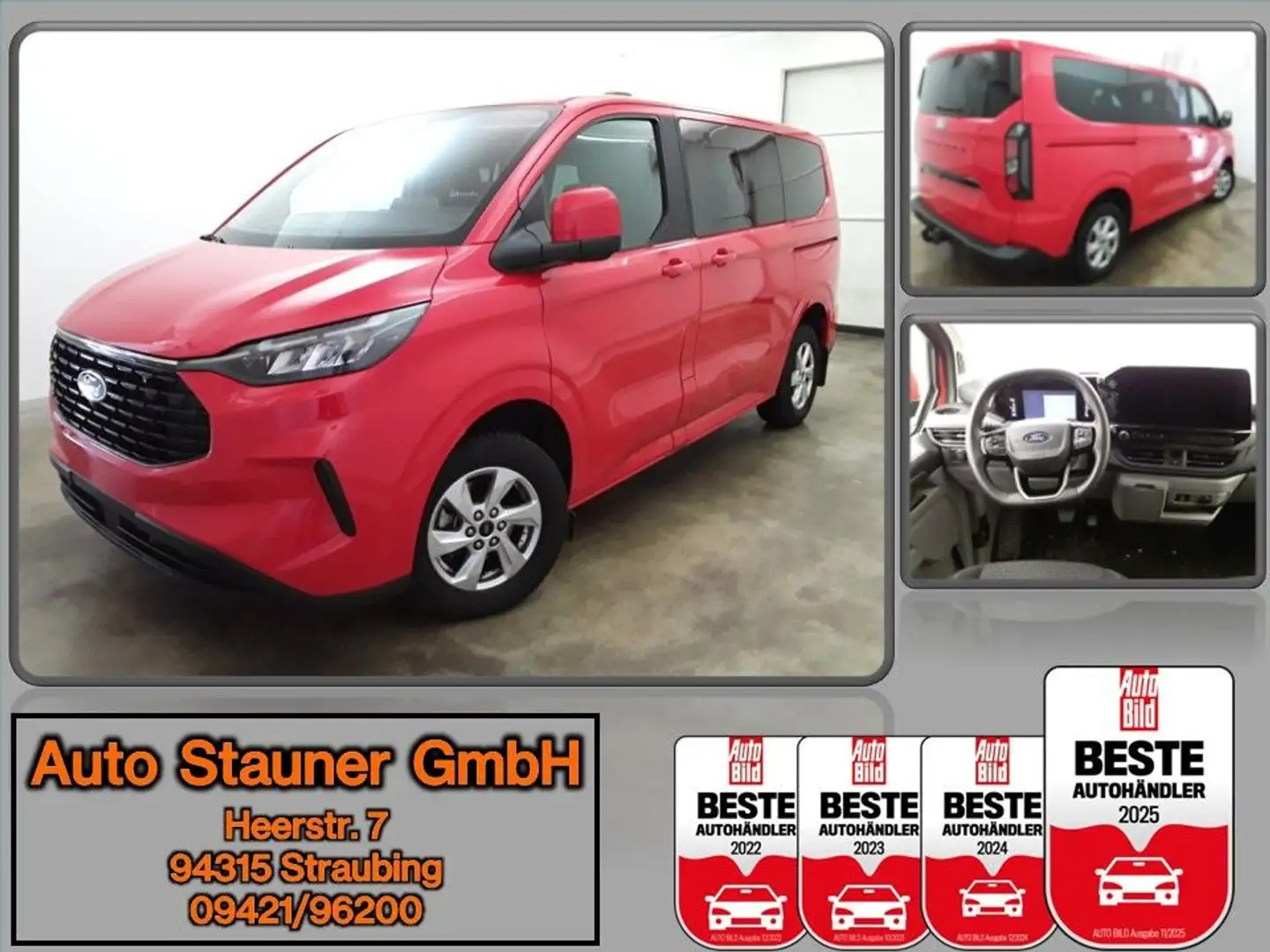 Ford Tourneo Custom Trend 2.0 EcoBlue L1*AHK*KAMERA* Rood - 1