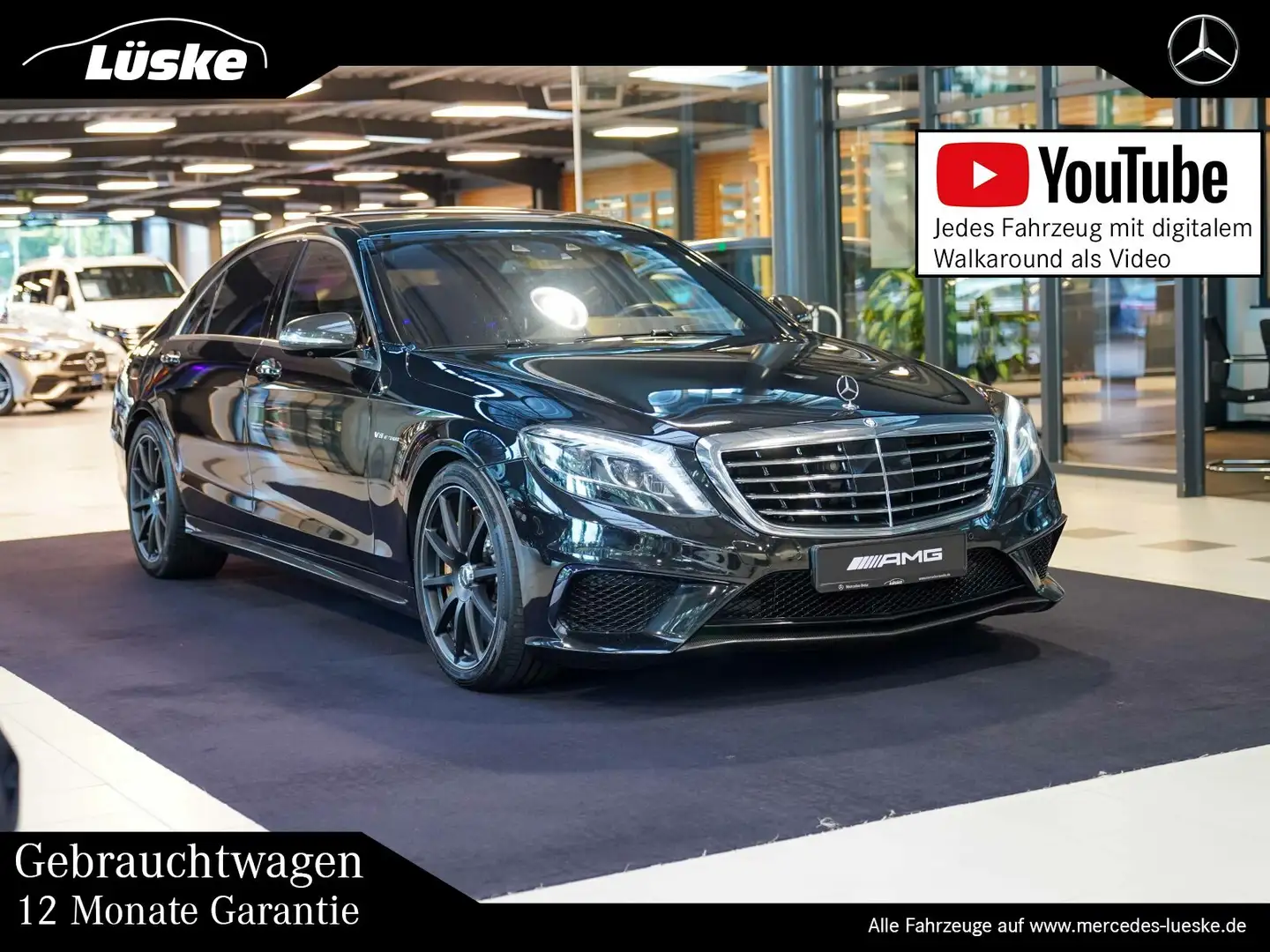 Mercedes-Benz S 63 AMG S 63 AMG 4M lang Carbon Burmester High End VMAX Noir - 1