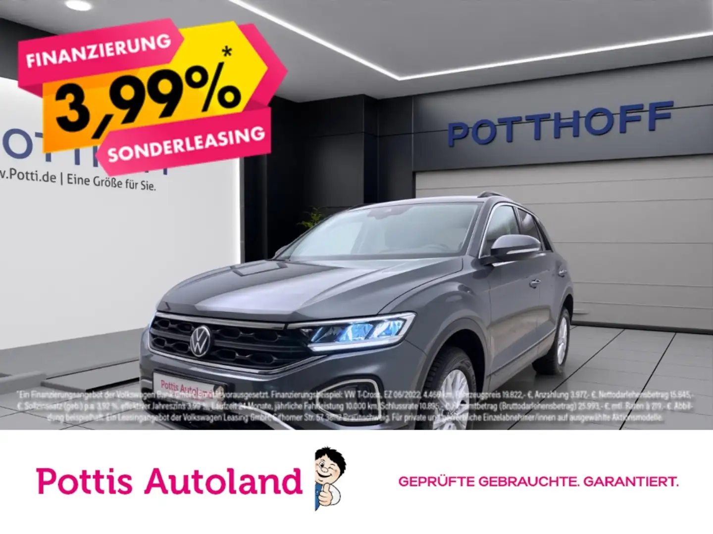 Volkswagen T-Roc 1.0 TSI LIFE SITZHZG NAVI LED LM16 Grau - 1