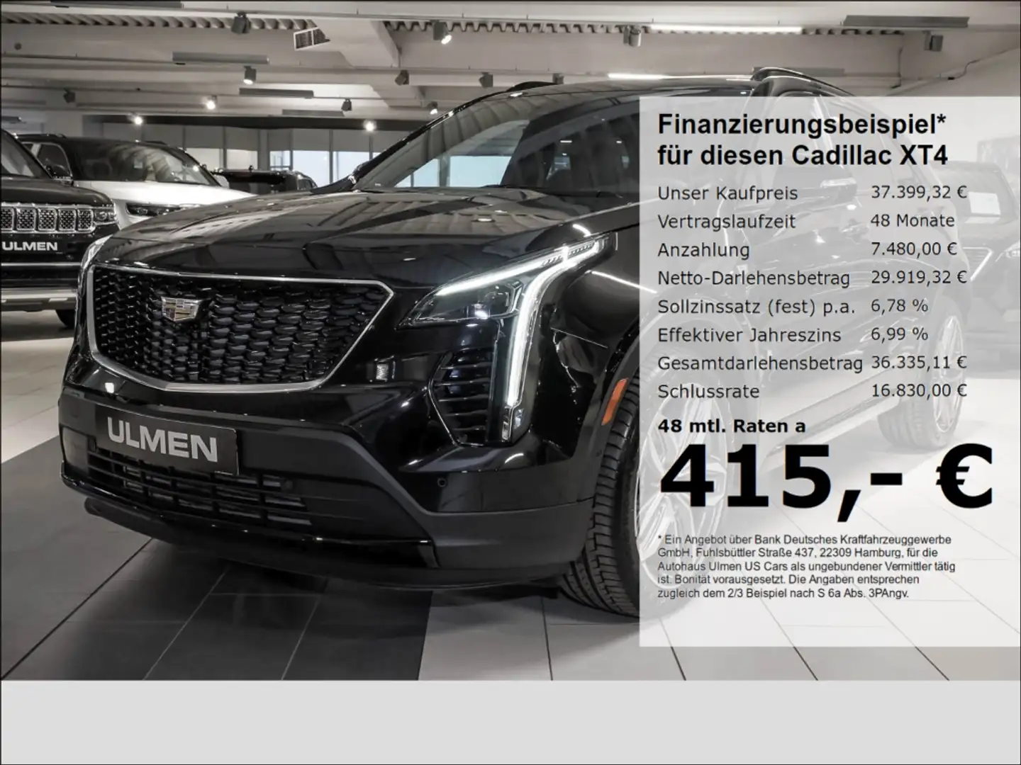 Cadillac XT4 350 Turbo AWD Sport Panoramadach 20Zoll AHK Radar Schwarz - 1
