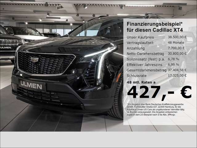 Imagine Cadillac XT4 350 Turbo AWD Sport Panoramadach 20Zoll AHK Radar
