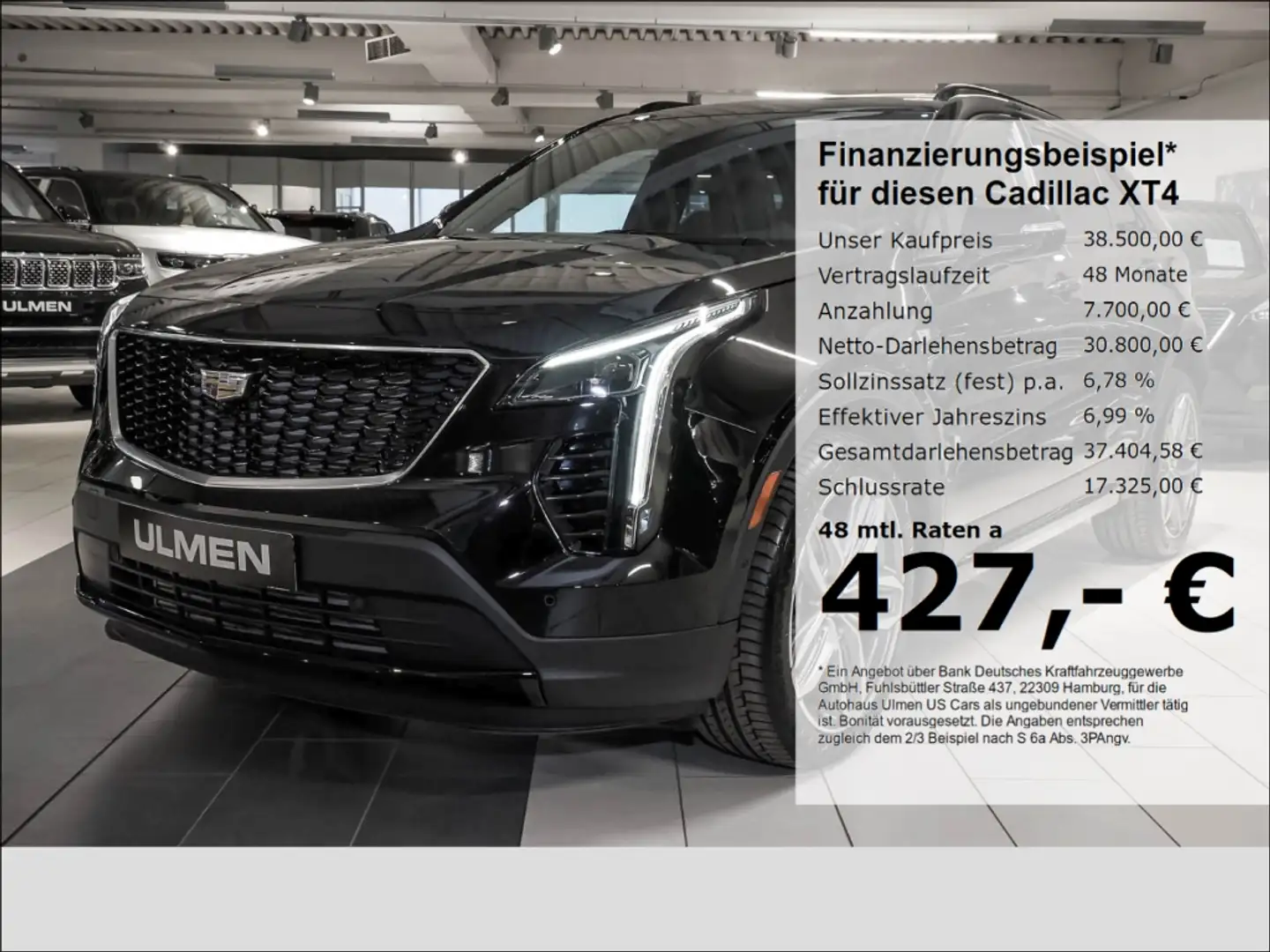 Cadillac XT4 350 Turbo AWD Sport Panoramadach 20Zoll AHK Radar Noir - 1