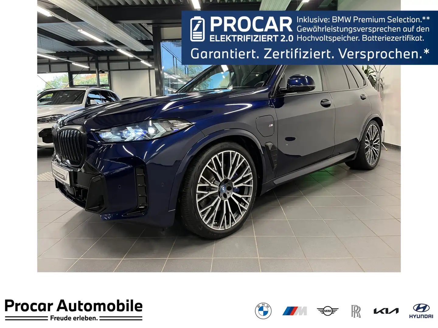 BMW X5 xDrive50e M Sport HUD PANO ACC AHK 360°KAM Blau - 1