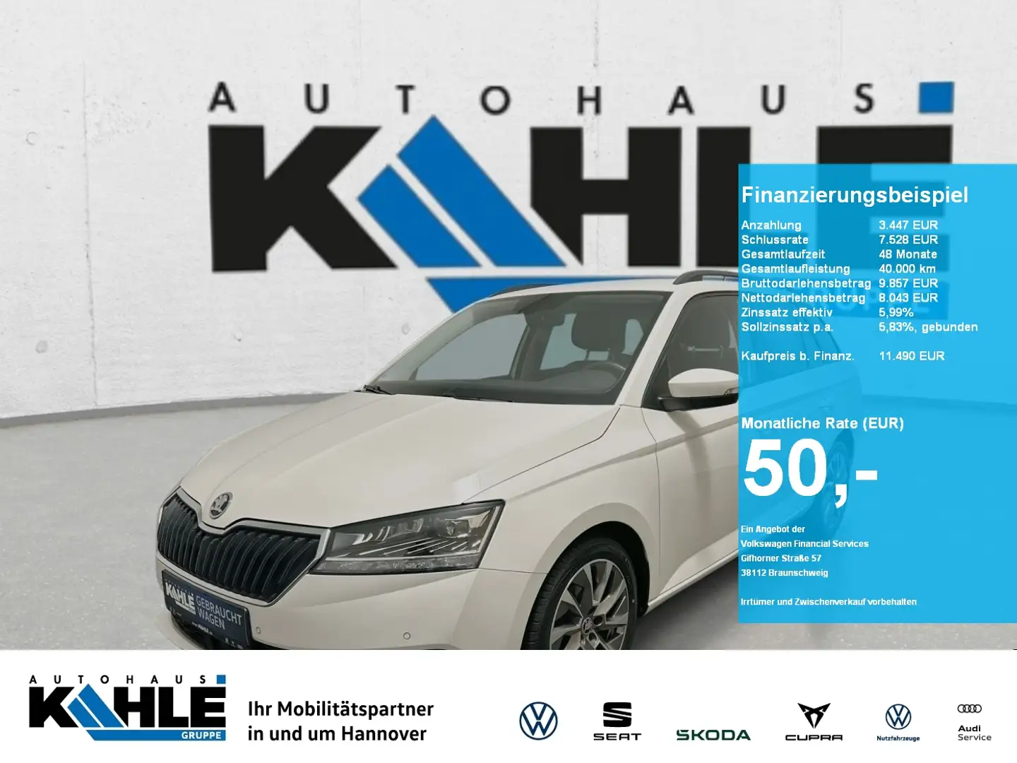Skoda Fabia Combi 1.0 TSI Best of Blanc - 1