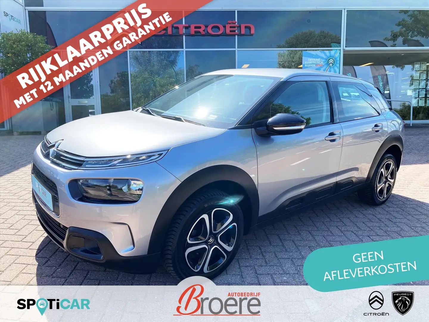 Citroen C4 Cactus 1.2 Turbo 110pk Feel | dab, parkeersensoren, navig Grijs - 1