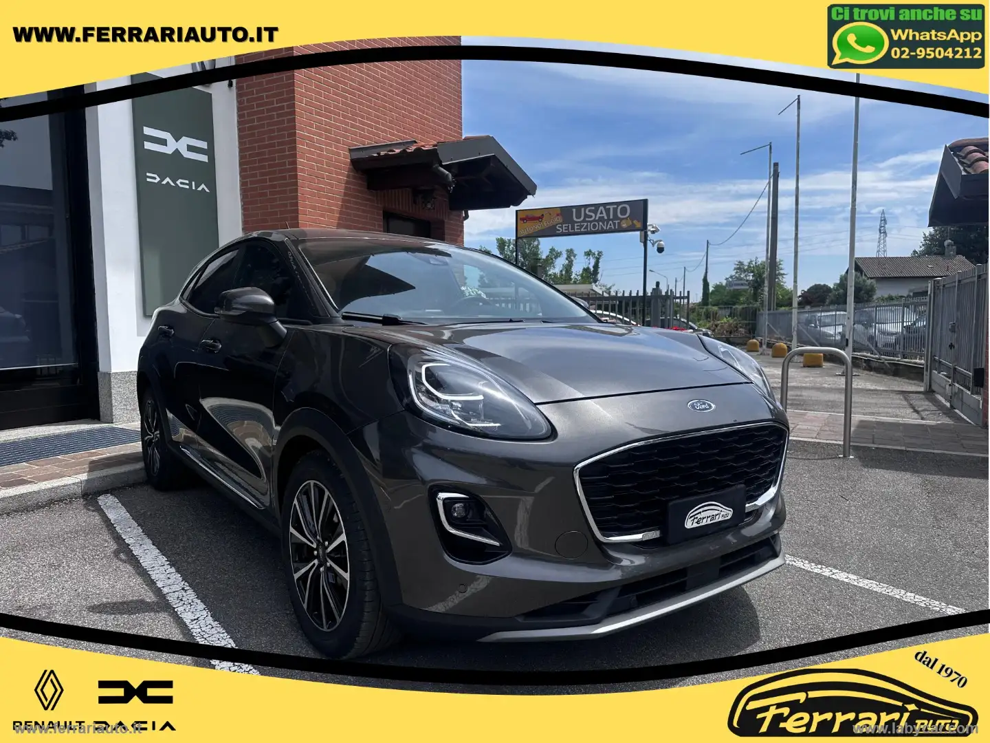 Ford Puma 1.0 EcoBoost Hyb. 125 CV TITANIUM Grigio - 2