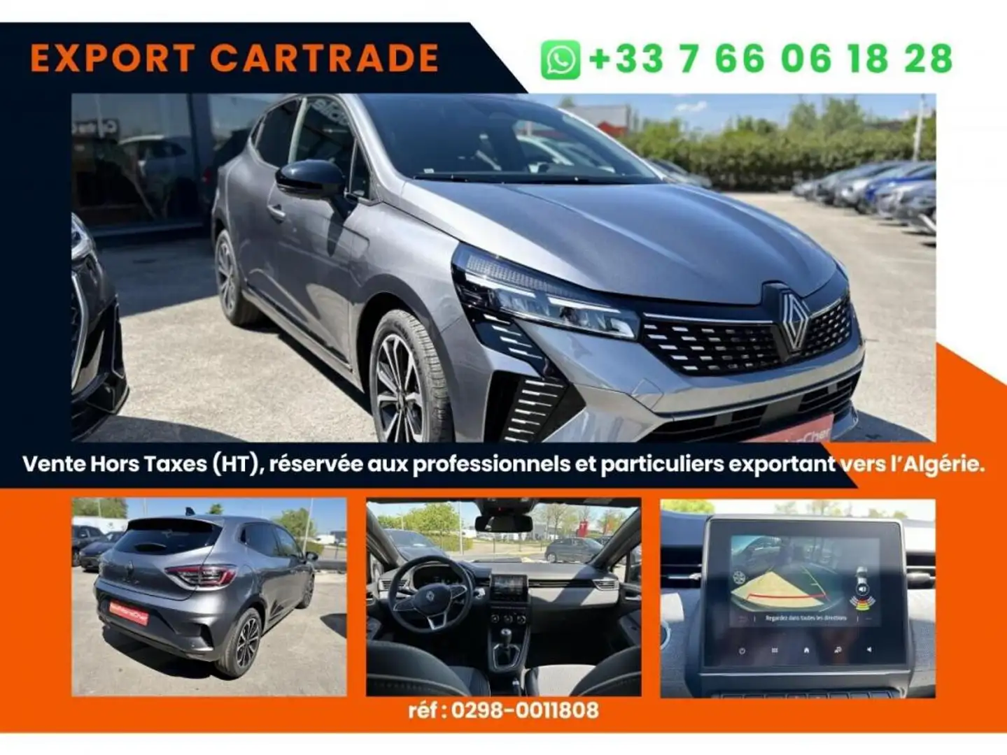 Renault Clio Techno 1.0 Tce 90cv Prix affiché HORS TAXES special export DEPUIS LA FRANCE Grau - 1