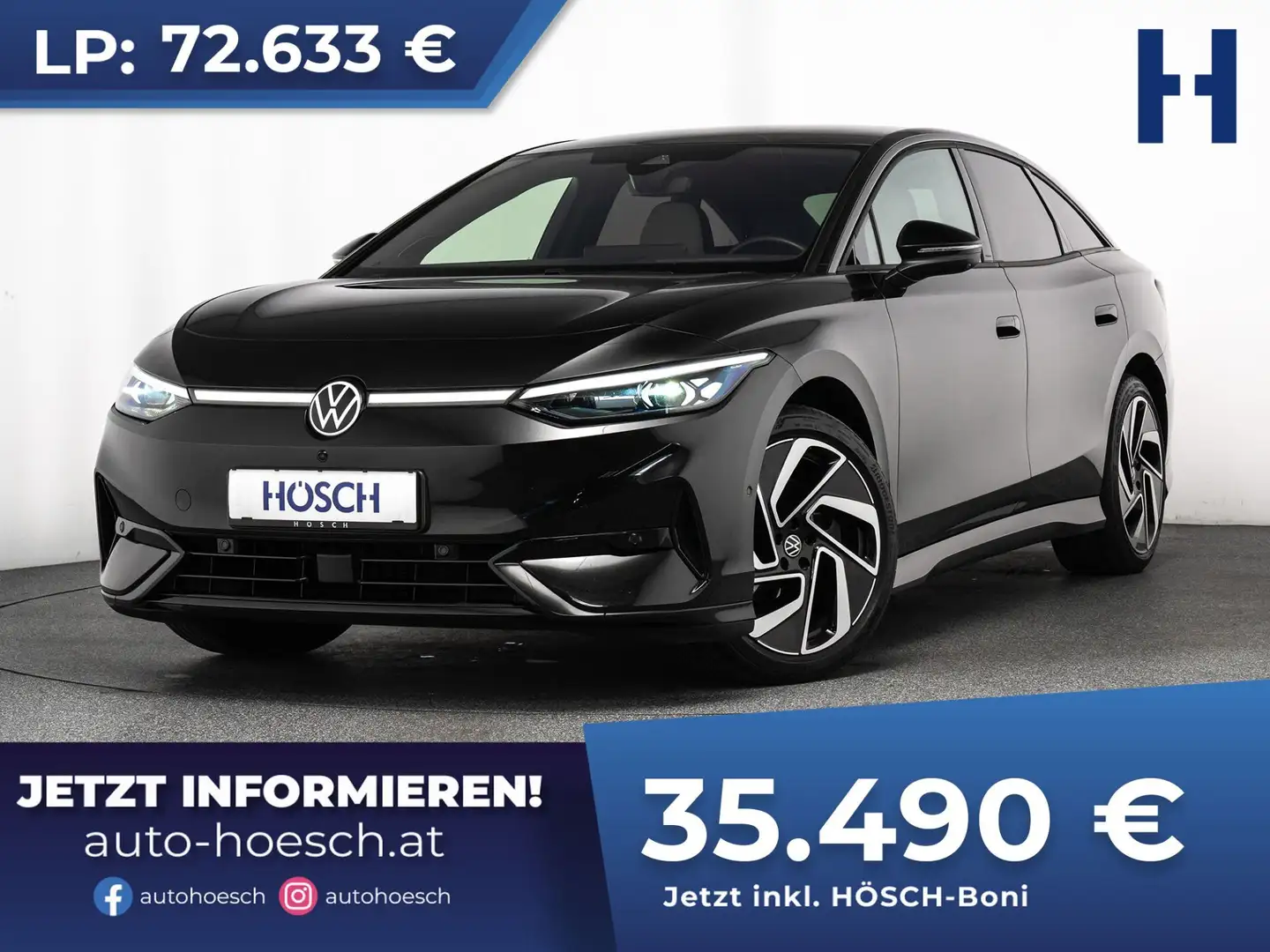 Volkswagen ID.7 Pro 82kWh HEAD-UP 20er 360° ERSTBESITZ -51% Schwarz - 1