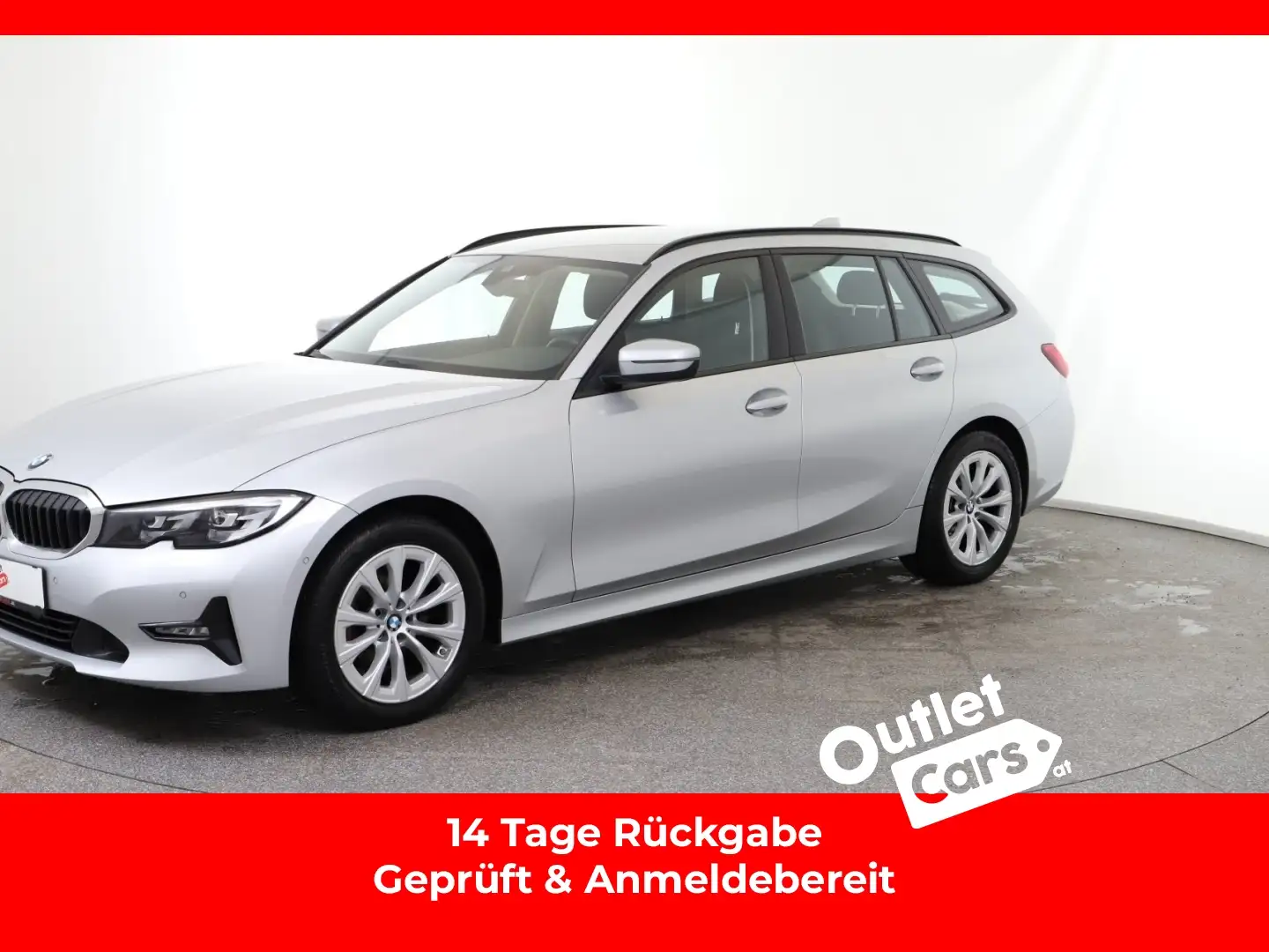 BMW 318 d Touring AHK AUT KlimaA LED Silber - 1
