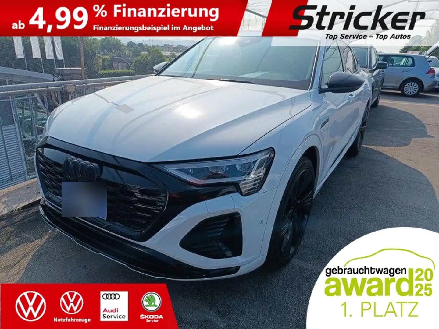 Audi Q8 e-tron Sportback S-line 55 quattro 594,-ohne Anzahlung K Wit - 2