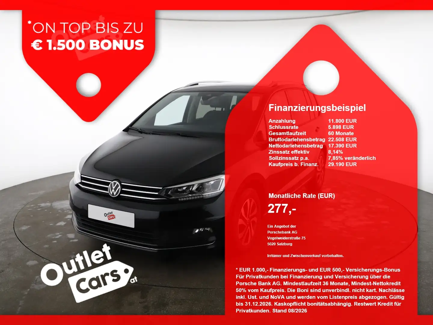 Volkswagen Touran 2.0 TDI Comfortline DSG LED+ASSIST+RADAR Schwarz - 1