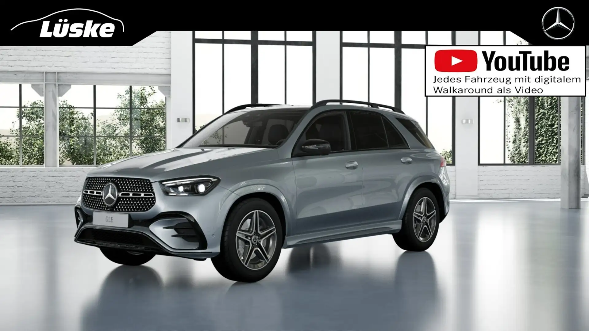 Mercedes-Benz GLE 450 GLE 450 d 4M AMG Line Night Pano AHK AIR Burmest Silber - 1