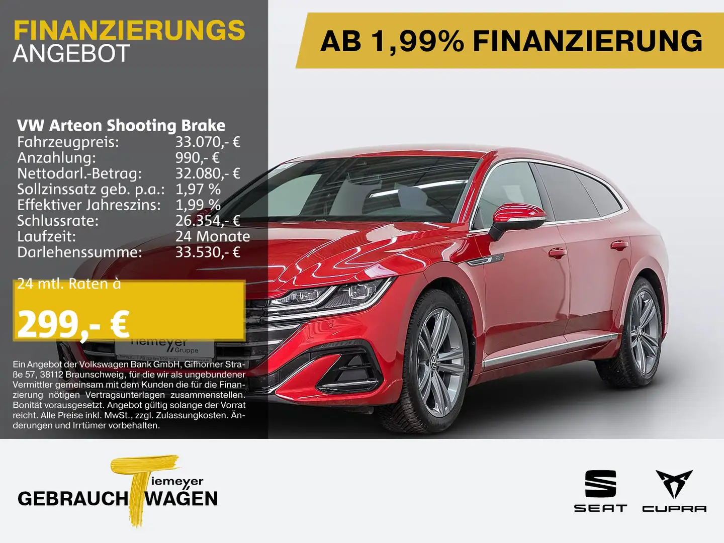 Volkswagen Arteon 2.0 TSI DSG R-LINE IQ.LIGH Rouge - 1