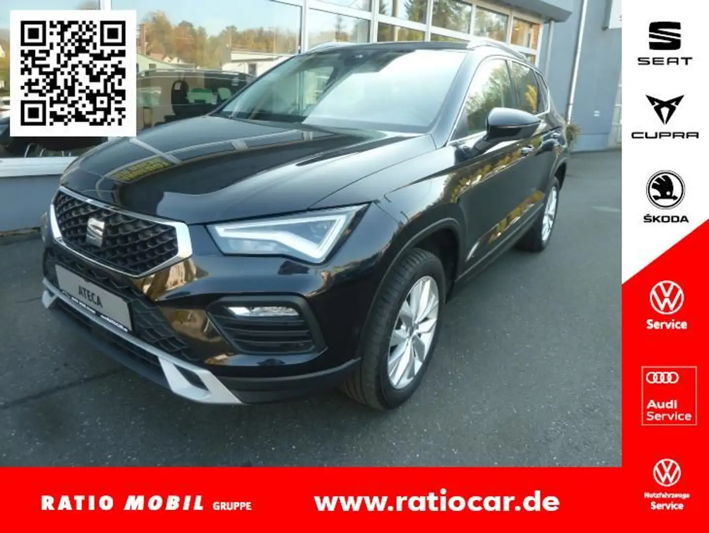 SEAT Ateca ATECA STYLE 2.0 TDI FULL-LINK SHZ+LENKRADHEIZ. Schwarz - 1