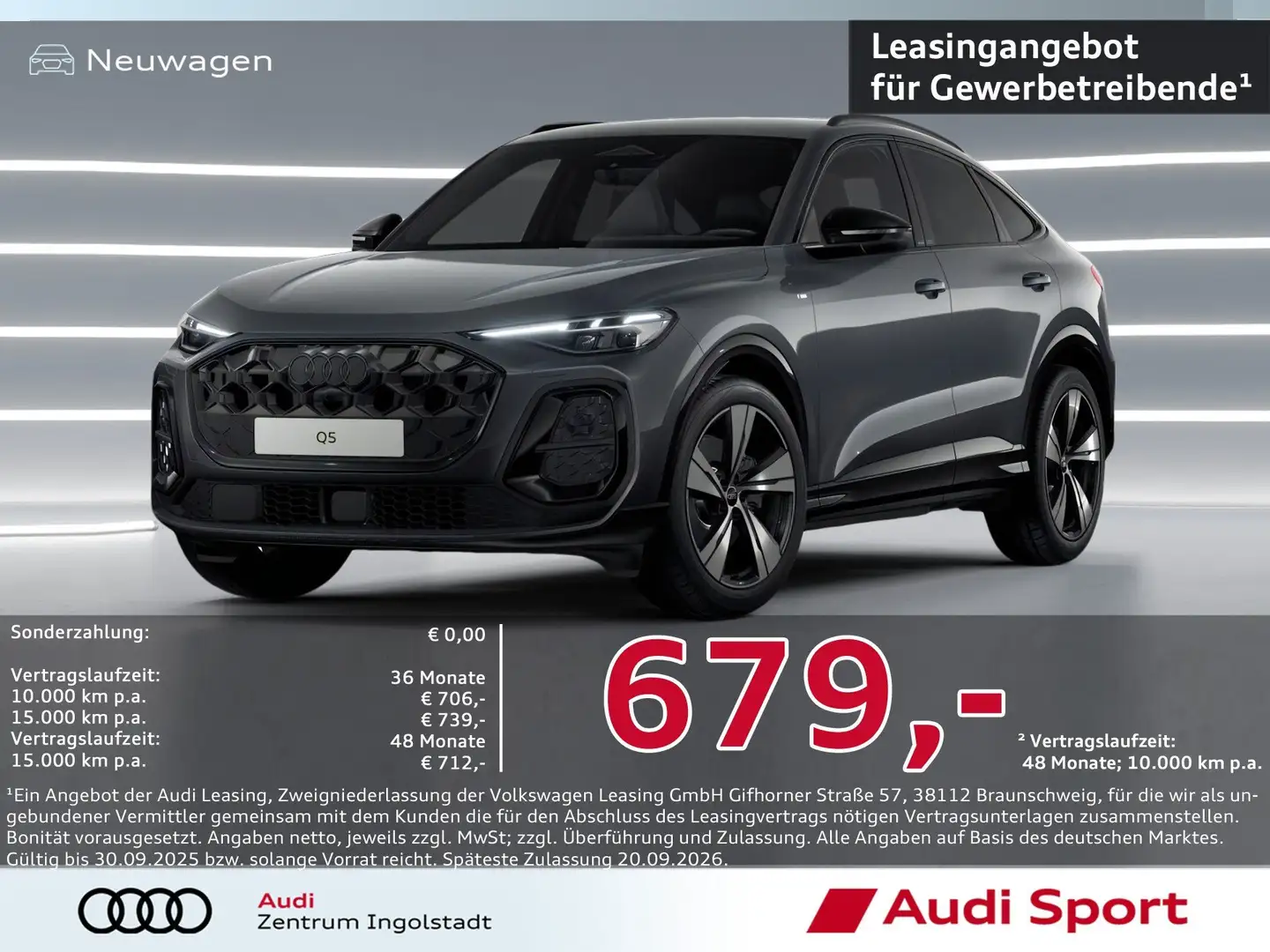 Audi Q5 Sportback TDI qu S tronic B&O UPE 87.280,- Grau - 1