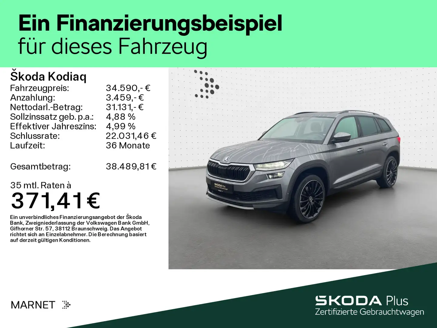 Skoda Kodiaq 2.0 TDI DSG Tour 4x4 Navi*AHK*Pano*StHzg* Grau - 2