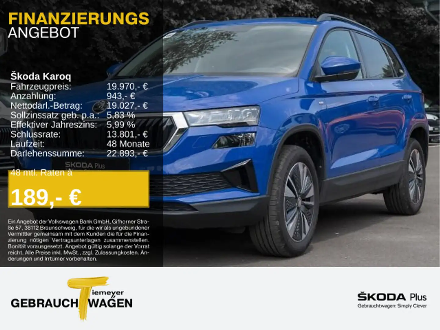 Skoda Karoq 1.0 TSI AMBITION NAVI LED VIRTUAL ALARM Bleu - 1