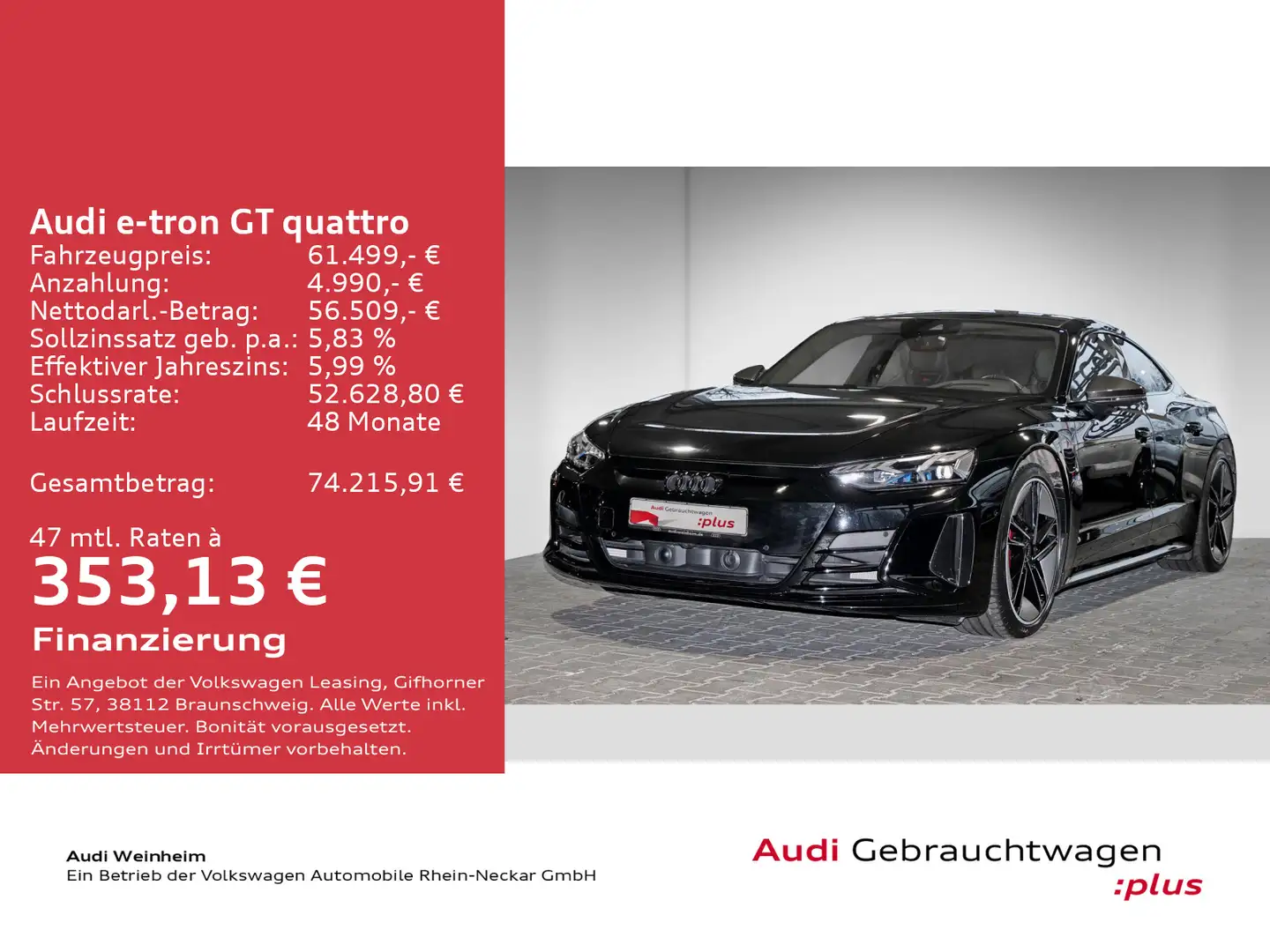 Audi e-tron GT e-tron GT RS Black Paket carbon exclusive uvm Schwarz - 2