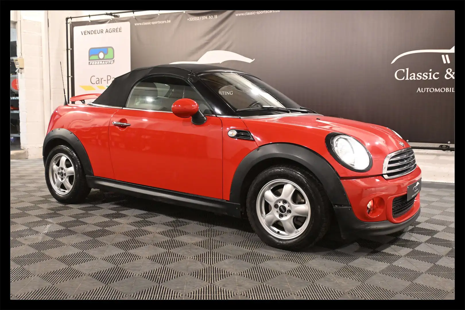 MINI Cooper Roadster ROADSTER 1.6i / CUIR / CLIMAT / GPS NAVIGATION Czerwony - 1