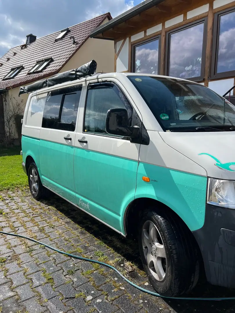 Volkswagen T5 Transporter Transporter T5 TDI mit Wohnmobilzulassung CAMPER Weiß - 2