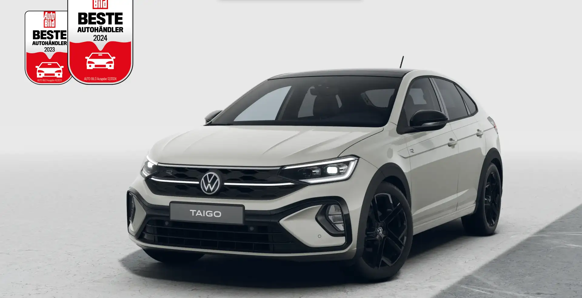 Volkswagen Taigo Taigo 1.5 TSI DSG R LINE BLACK+PANO+MATRIX+CAM+ Grijs - 1