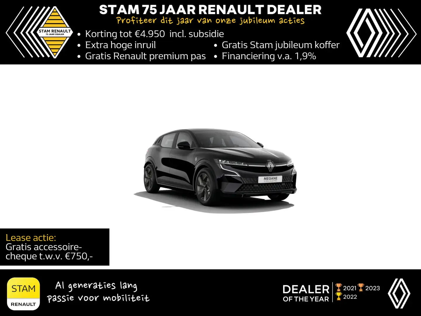 Renault Megane E-Tech comfort range 130 1AT Evolution Automaat Black - 1