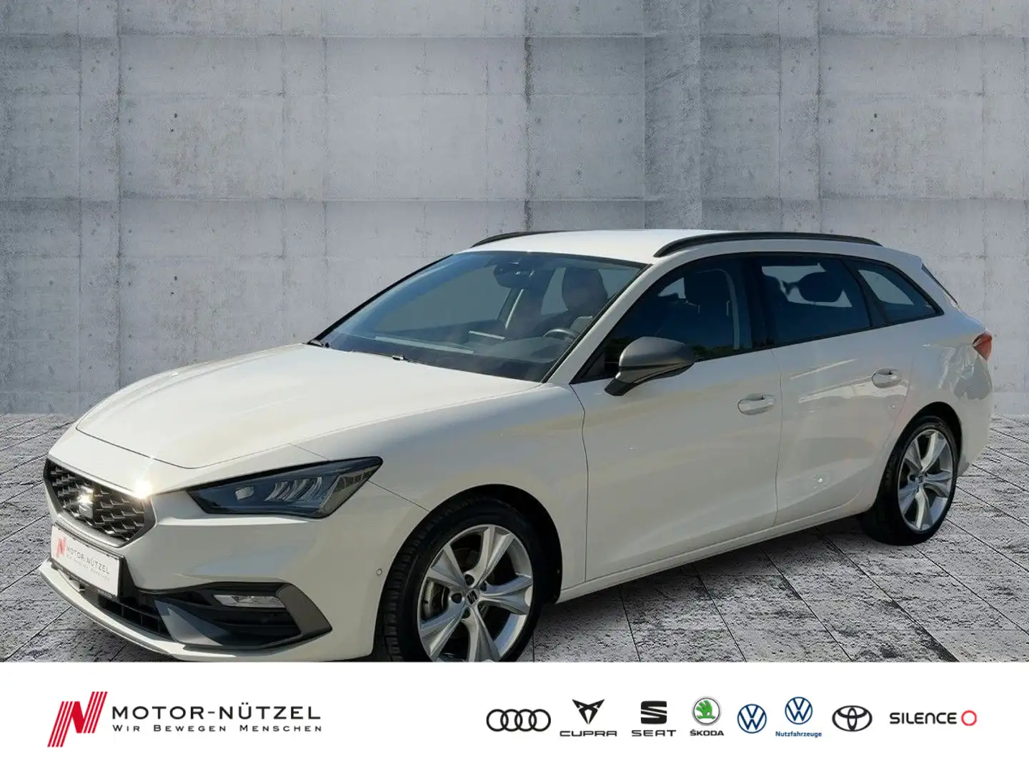 SEAT Leon ST 1.5 eTSI DSG FR-LINE LED+NAV+APP+GRA+PDC Weiß - 1