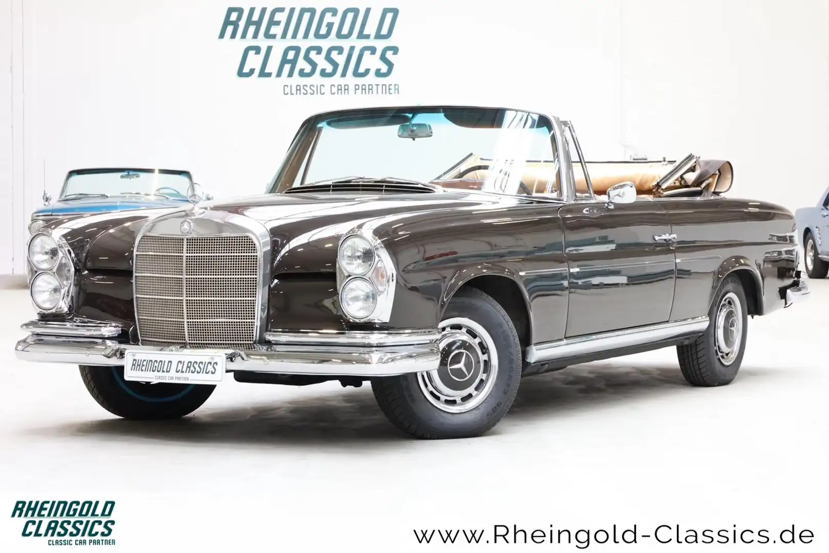 Mercedes-Benz 220 SEb Cabriolet im seltenen Tabakbraun Barna - 1