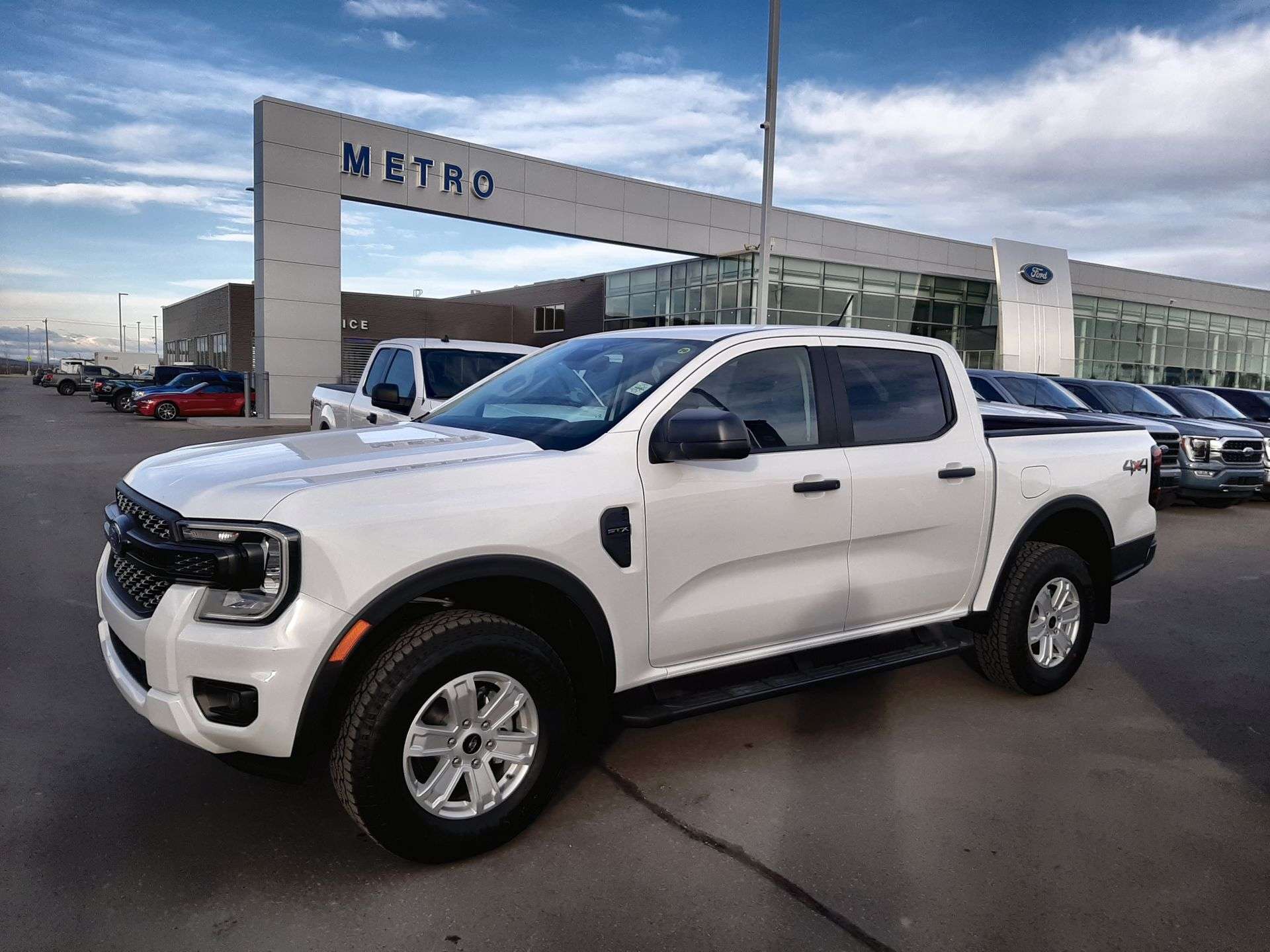White 2025 Ford Ranger Pickup Truck Four-Wheel Drive Automatic