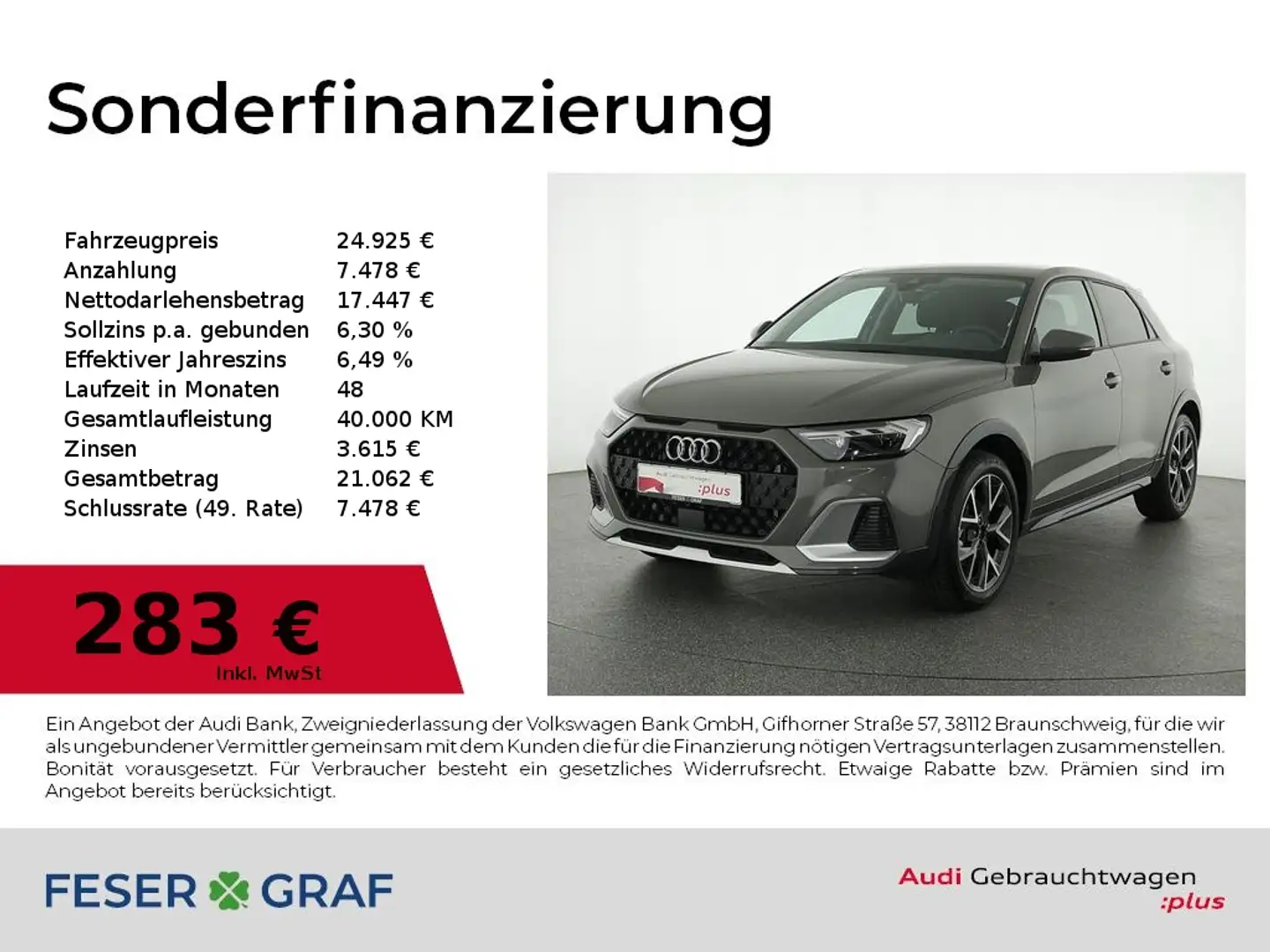 Audi A1 allstreet 30 TFSI S tronic LED,Sitzhzg, Grau - 1